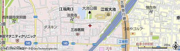 大阪府吹田市江坂町周辺の地図