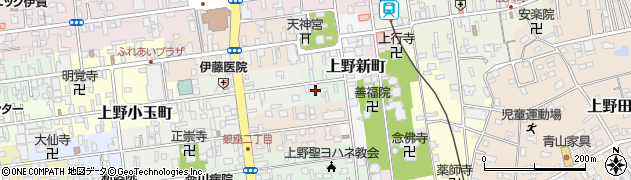 三重県伊賀市上野鍛冶町周辺の地図