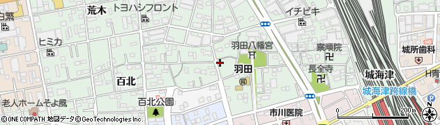 愛知県豊橋市花田町百北76周辺の地図