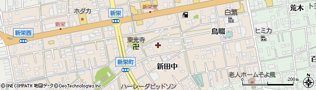 愛知県豊橋市新栄町新田中27周辺の地図