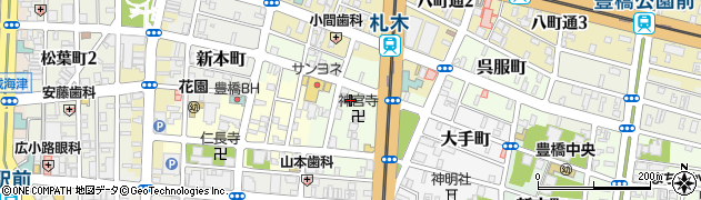 愛知県豊橋市魚町周辺の地図