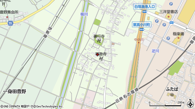 〒514-0104 三重県津市栗真小川町の地図