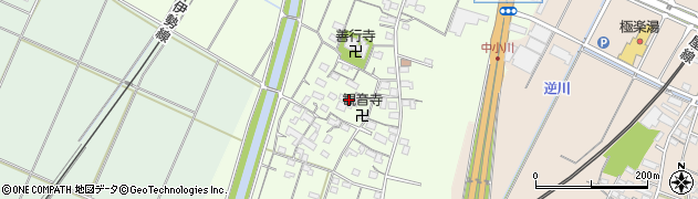 三重県津市栗真小川町周辺の地図