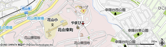 兵庫県神戸市北区花山東町周辺の地図