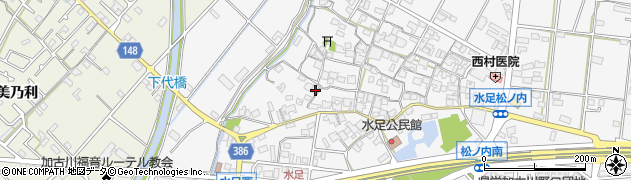 兵庫県加古川市野口町水足1100周辺の地図