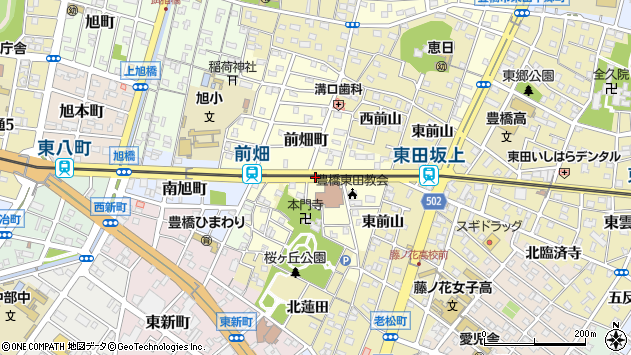 〒440-0055 愛知県豊橋市前畑町の地図