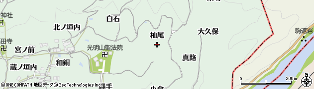 京都府木津川市加茂町銭司杣尾周辺の地図