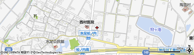 兵庫県加古川市野口町水足1888周辺の地図