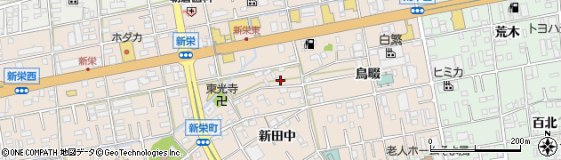 愛知県豊橋市新栄町新田中16周辺の地図