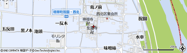 京都府精華町（相楽郡）祝園（国友）周辺の地図