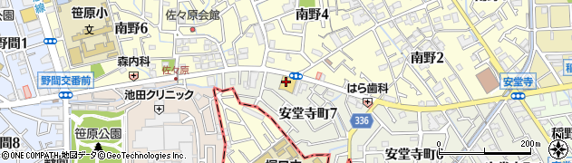 スーパーオオジ安堂寺店周辺の地図