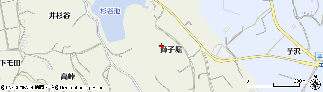 愛知県知多郡美浜町野間獅子堀周辺の地図