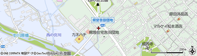 吉田団地周辺の地図