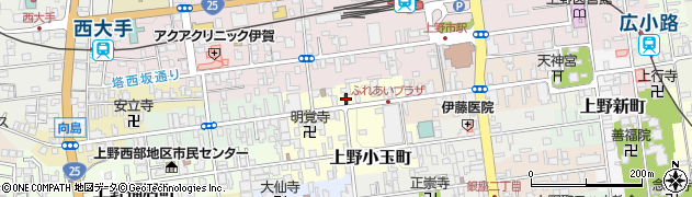 上野本町通郵便局周辺の地図