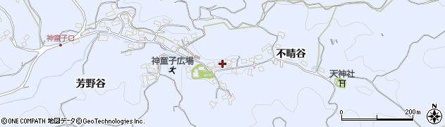 京都府木津川市山城町神童子（不晴谷）周辺の地図