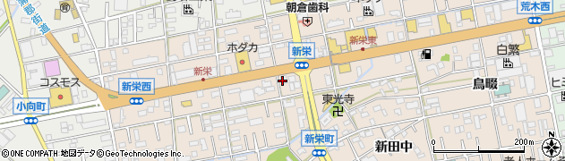 愛知県豊橋市新栄町南小向周辺の地図