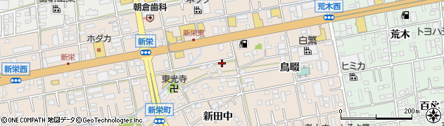 愛知県豊橋市新栄町新田中18周辺の地図