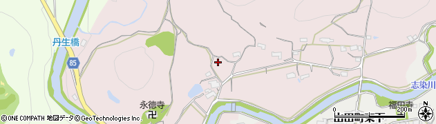 兵庫県神戸市北区山田町坂本（雫谷）周辺の地図