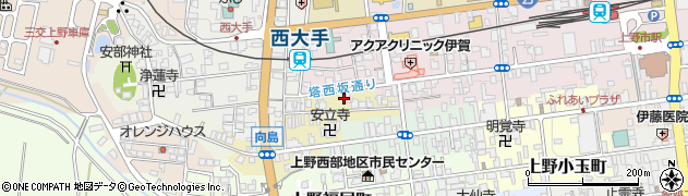 三重県伊賀市上野幸坂町周辺の地図