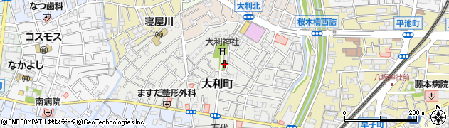 大阪府寝屋川市大利町周辺の地図