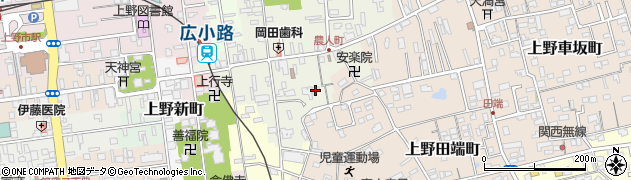 三重県伊賀市上野農人町452周辺の地図