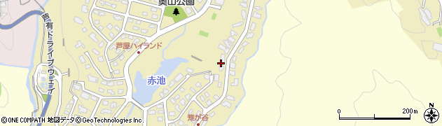 兵庫県芦屋市奥池南町62周辺の地図