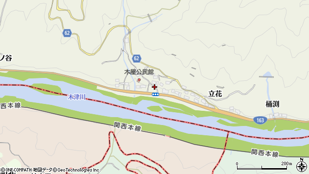 〒619-1224 京都府相楽郡和束町木屋の地図