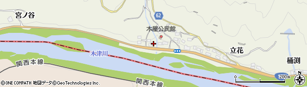 京都府和束町（相楽郡）木屋（向垣外）周辺の地図