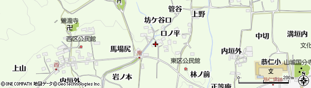 京都府木津川市加茂町例幣法性寺前周辺の地図