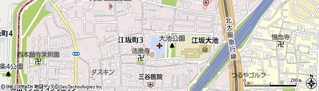 江坂大池周辺の地図