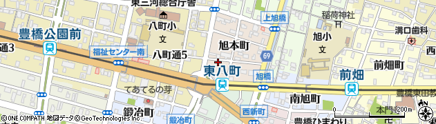 愛知県豊橋市旭本町周辺の地図