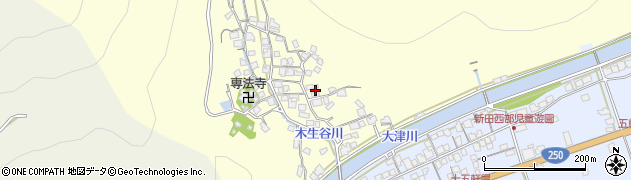 兵庫県赤穂市木生谷周辺の地図