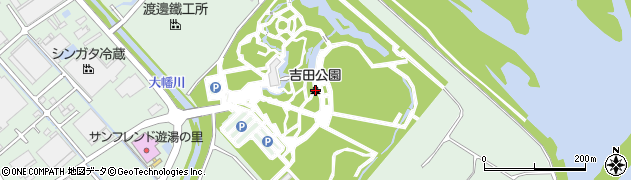 静岡県営吉田公園周辺の地図