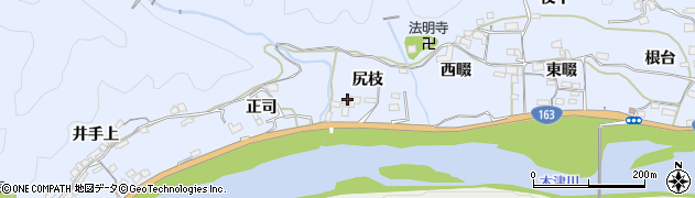 京都府相楽郡笠置町有市尻枝周辺の地図