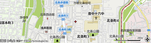 大阪府豊中市北条町周辺の地図