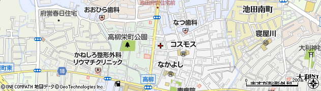 大阪府寝屋川市高柳栄町2周辺の地図