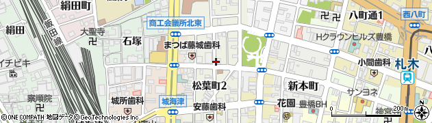 愛知県豊橋市松葉町周辺の地図
