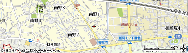兵庫県伊丹市南野（辰己垣内）周辺の地図