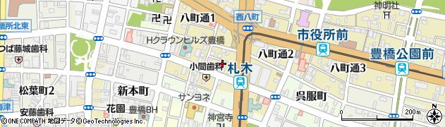 愛知県豊橋市札木町周辺の地図