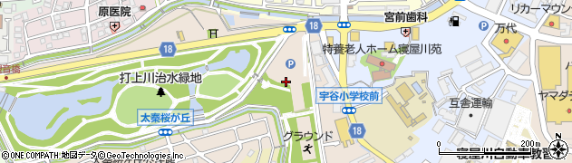 大阪府寝屋川市太秦桜が丘周辺の地図