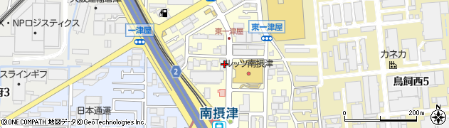 大阪府摂津市東一津屋周辺の地図
