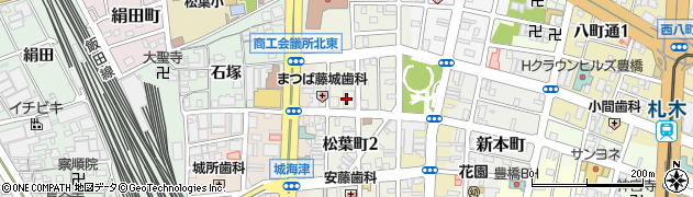 商工組合中央金庫　豊橋支店周辺の地図