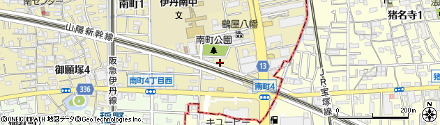 兵庫県伊丹職員住宅周辺の地図