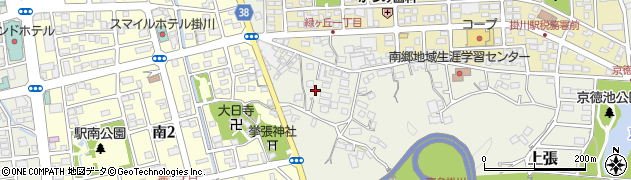 静岡県掛川市上張405周辺の地図