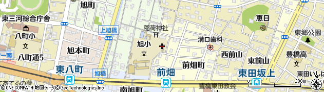 豊橋市役所　旭校区市民館周辺の地図