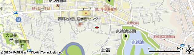 静岡県掛川市上張185周辺の地図