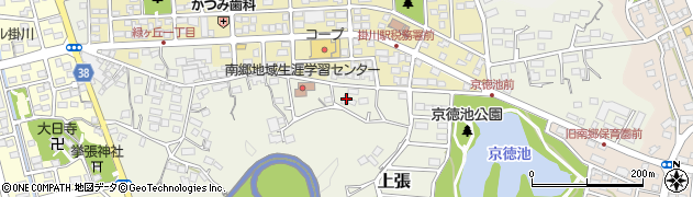 静岡県掛川市上張191周辺の地図