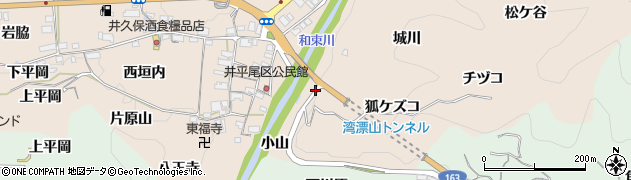 京都府木津川市加茂町井平尾（風呂向）周辺の地図