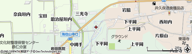 京都府木津川市加茂町岡崎（三光寺）周辺の地図