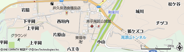 京都府木津川市加茂町井平尾（東垣内）周辺の地図